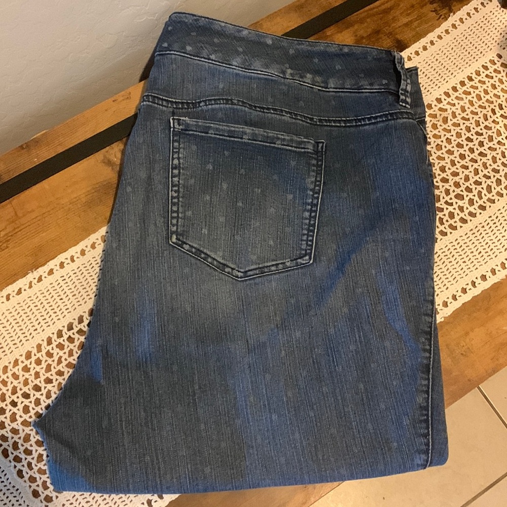 Torrid stretch jeans light star print pattern